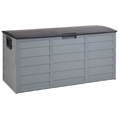 Outdoor Storage Box Grey Plastic 112 x 50cm With Handles