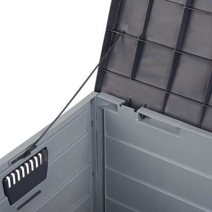 Outdoor Storage Box Grey Plastic 112 x 50cm With Handles