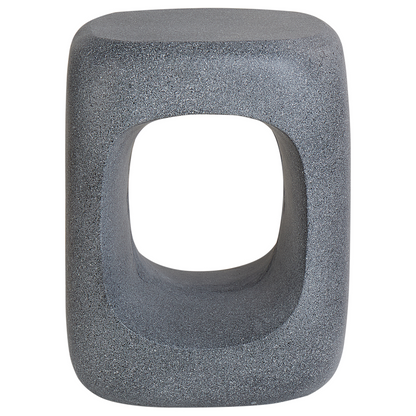 Accent Marble Effect Side Table 33 x 33cm Grey Outdoor UV Stain Rust Water Wind Resistant