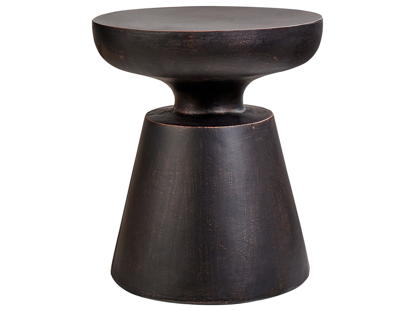 Accent Side Table Black Magnesium Oxide Fiberglass 45cm