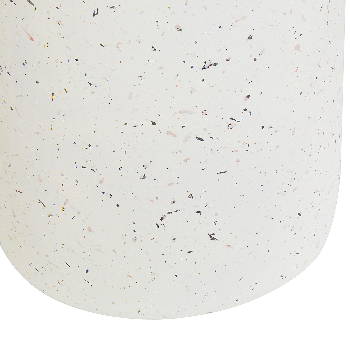 Accent Side Table White Terrazzo 33cm Round Outdoor