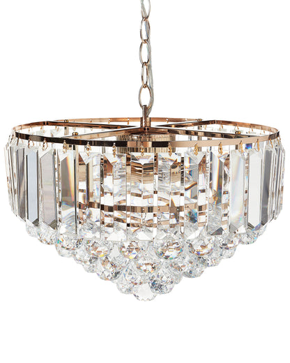 Chandelier Gold Metal 40cm Pendant Crystal Lamp