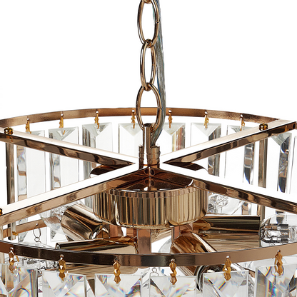 Chandelier Gold Metal 40cm Pendant Crystal Lamp