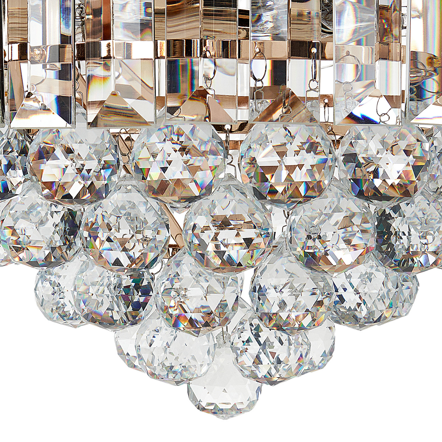 Chandelier Gold Metal 40cm Pendant Crystal Lamp