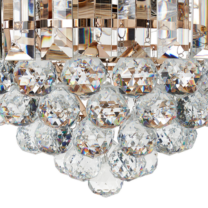 Chandelier Gold Metal 40cm Pendant Crystal Lamp