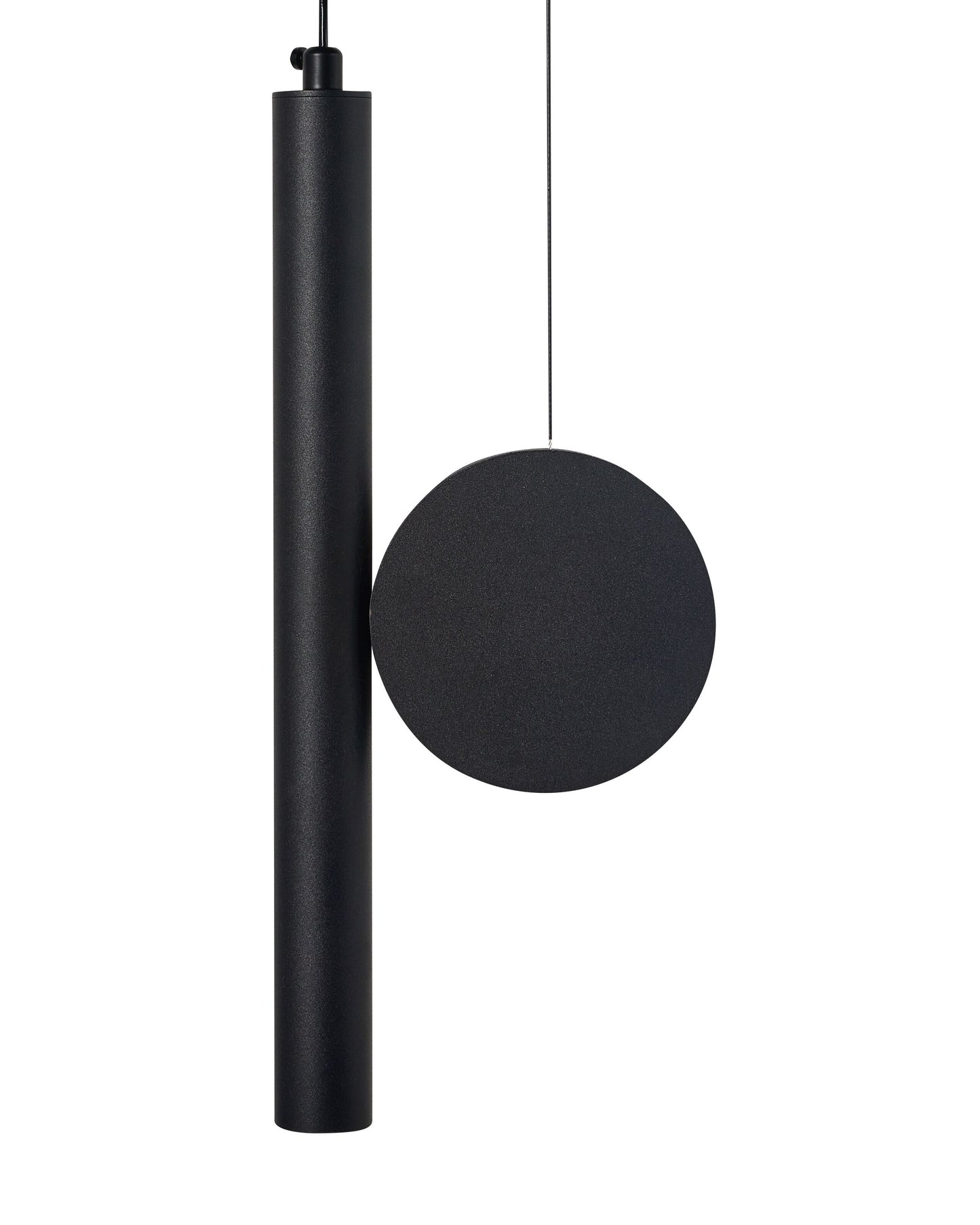 Pendant Lamp Black Metal Integrated LED Adjustable Shade