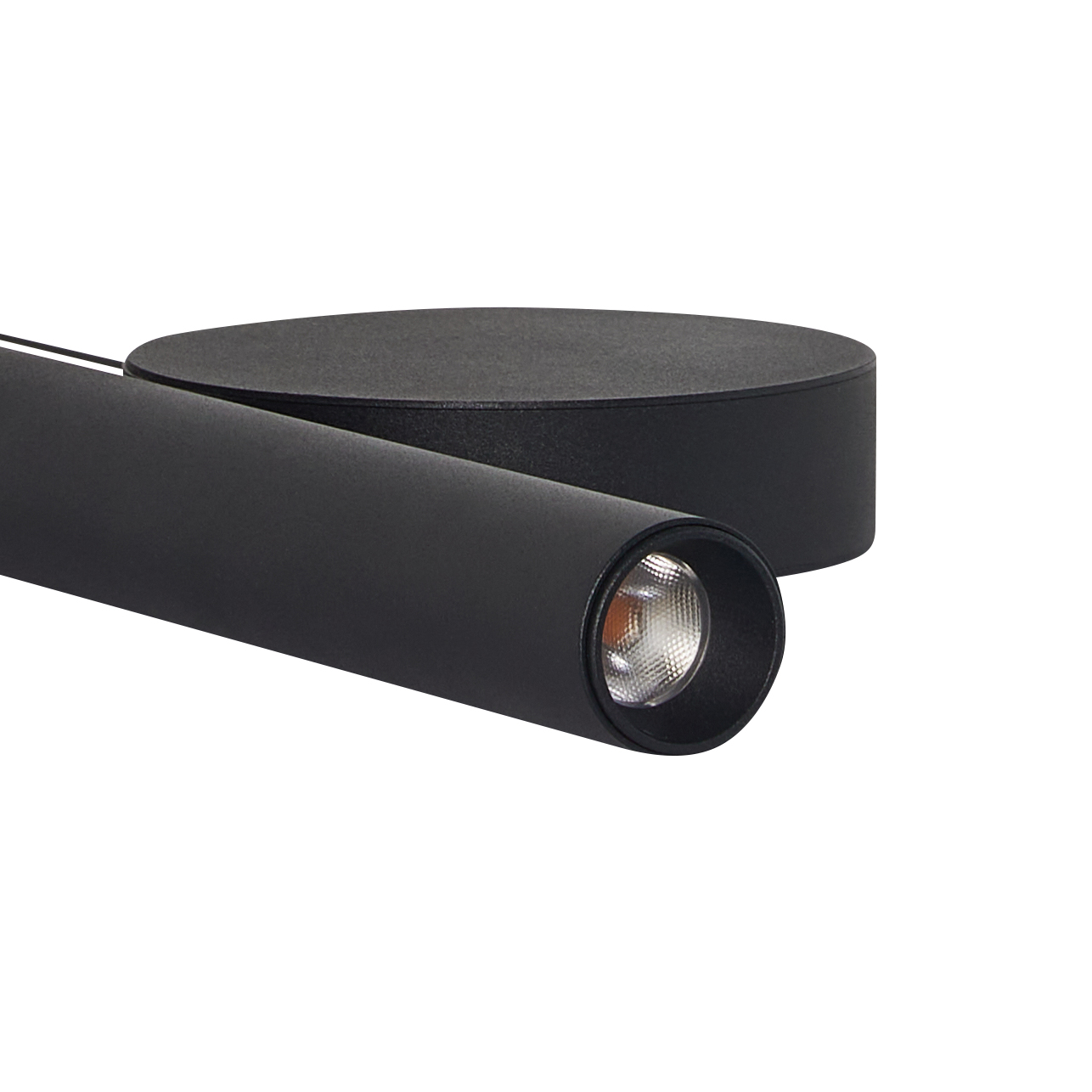 Pendant Lamp Black Metal Integrated LED Adjustable Shade