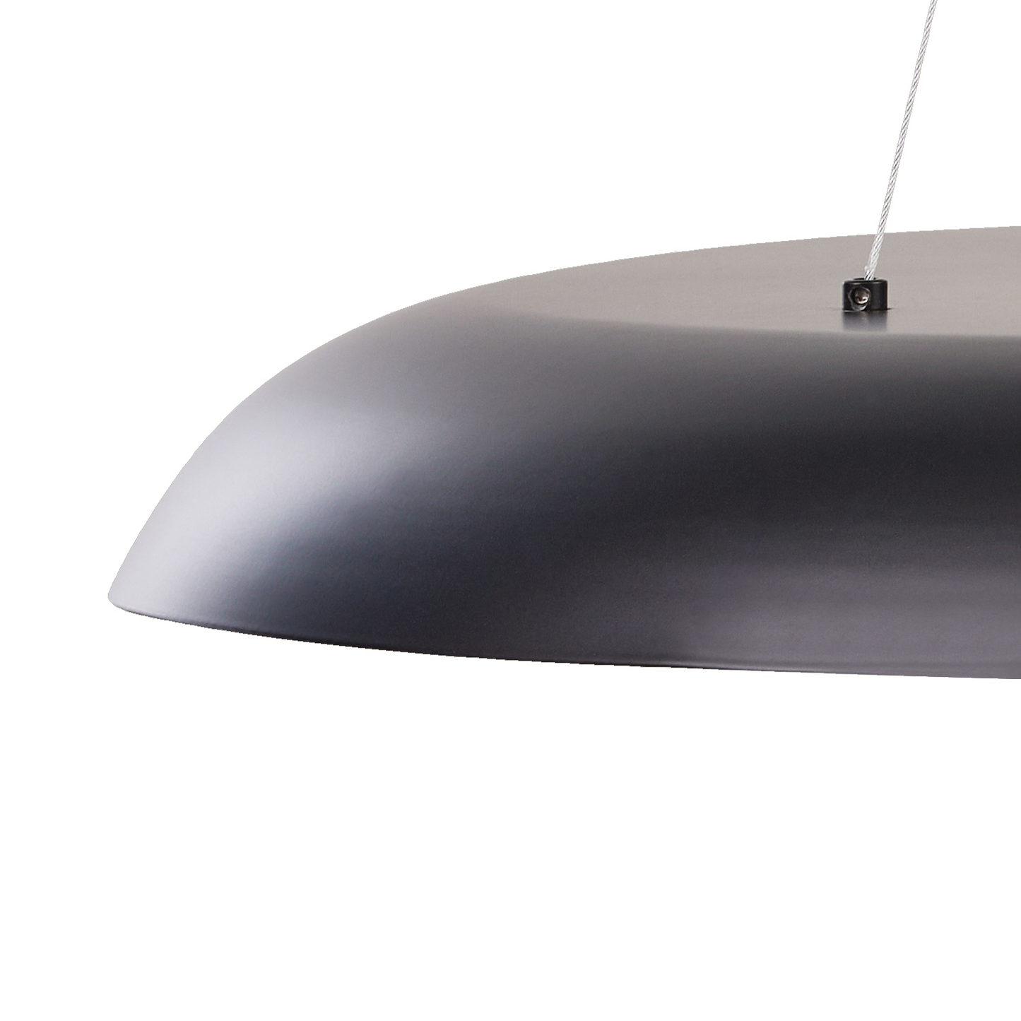 Black Metal Pendant Lamp With Integrated LED Ring