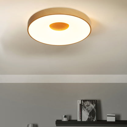 Ceiling Lamp Integrated LED Round Dimmer Remote Light Brown