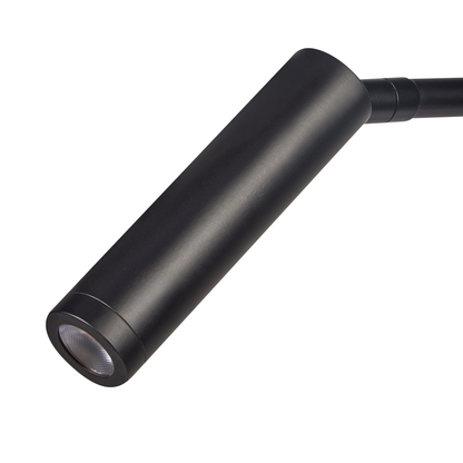 Desk LED Lamp Black Metal With Adjustable Shade