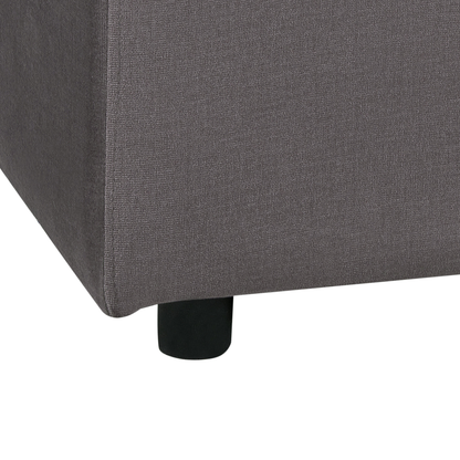 Dark Grey Velvet Ottoman Footstool Minimalist