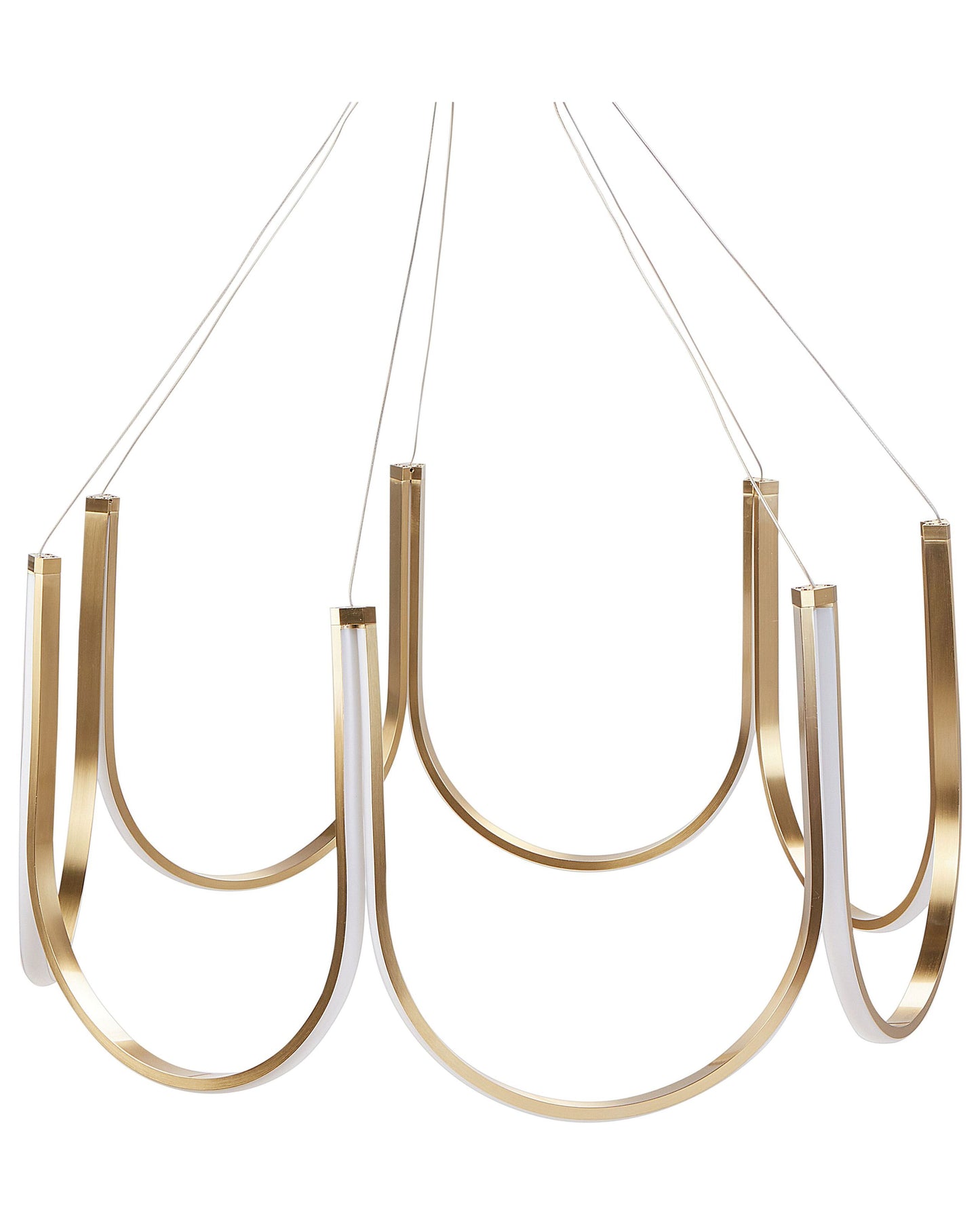Gold Aluminium Pendant Chandelier With LED Lighting