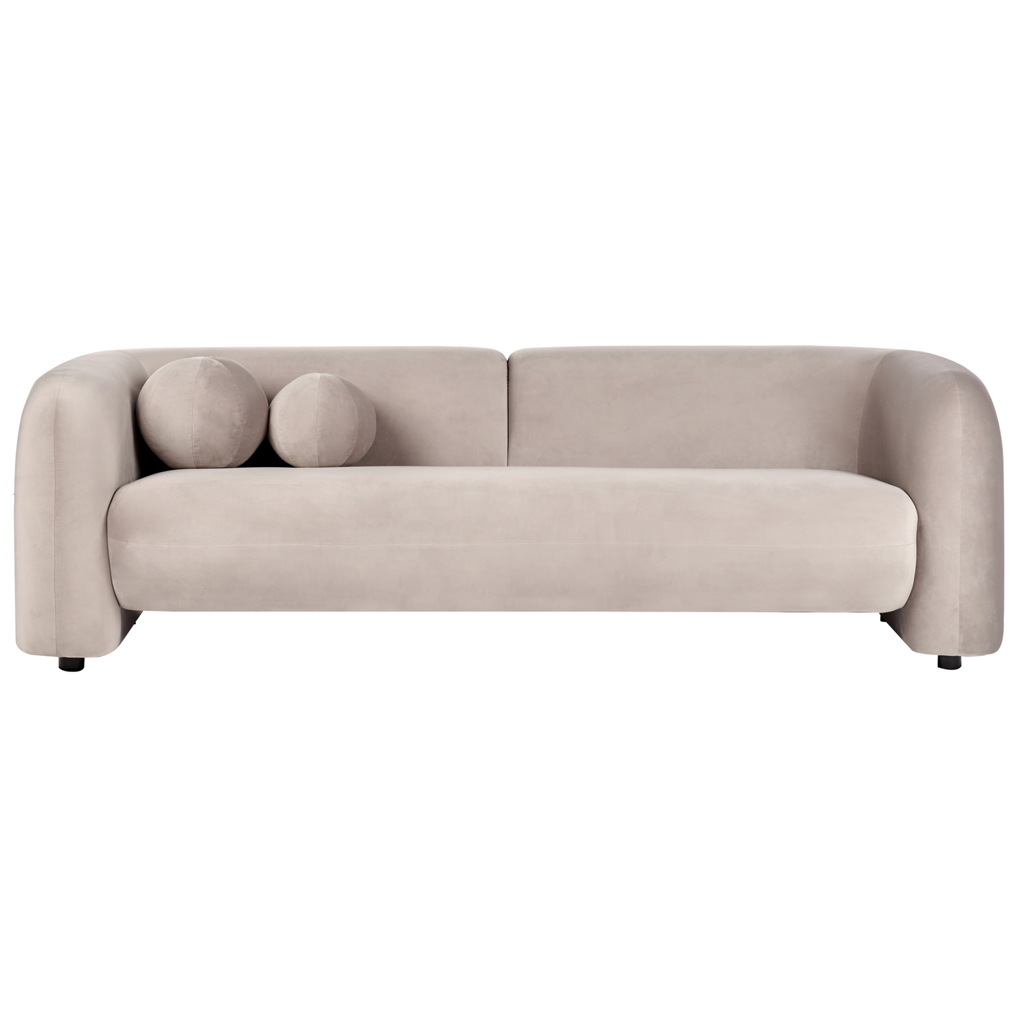 Home Velvet 5 Seater Taupe Sofa Armchair Set