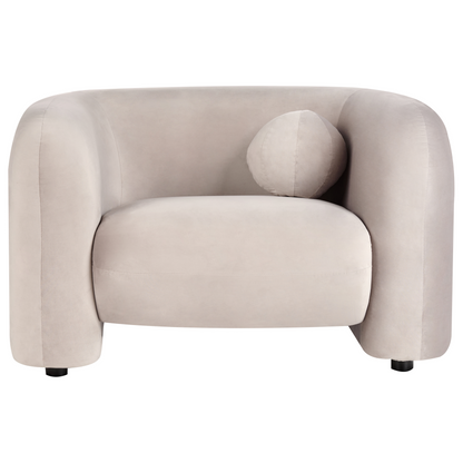 Home Velvet 5 Seater Taupe Sofa Armchair Set