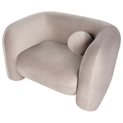 Home Velvet 5 Seater Taupe Sofa Armchair Set