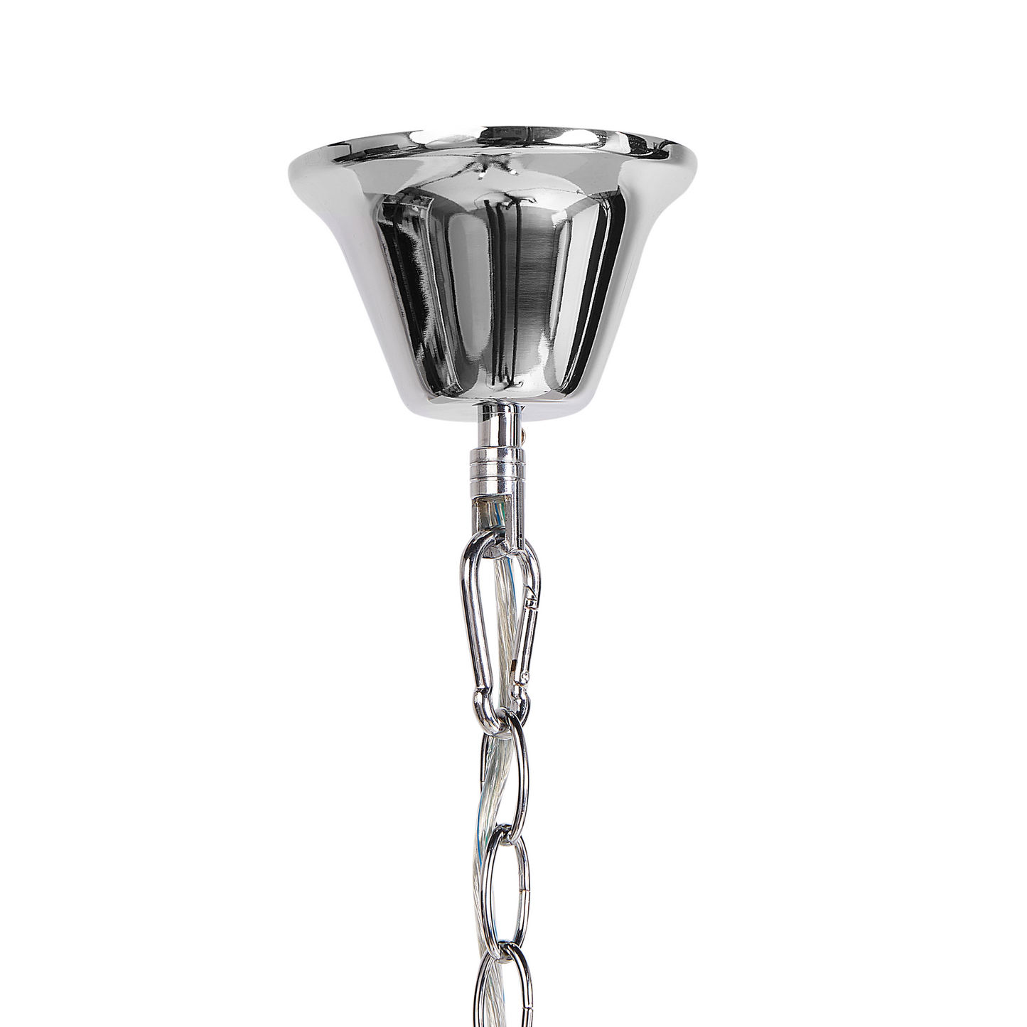 Chandelier Chrome Pendant Lamp With Crystal Accents