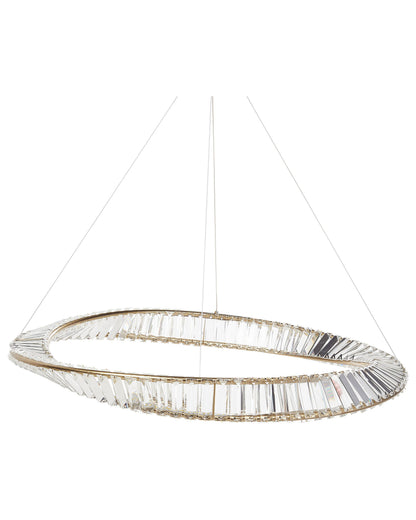 Gold Iron Chandelier Pendant Lamp With Adjustable Cord LED