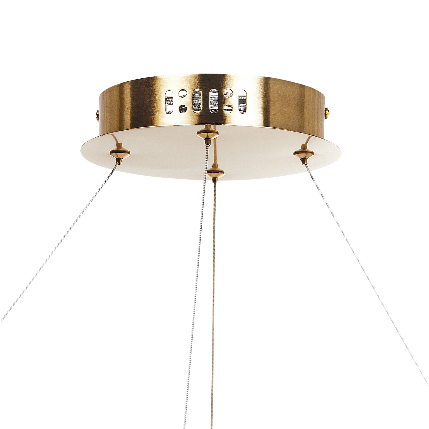 Gold Iron Chandelier Pendant Lamp With Adjustable Cord LED