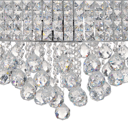 Lighting Crystal Chandelier Chrome Finish Pendant Crystals