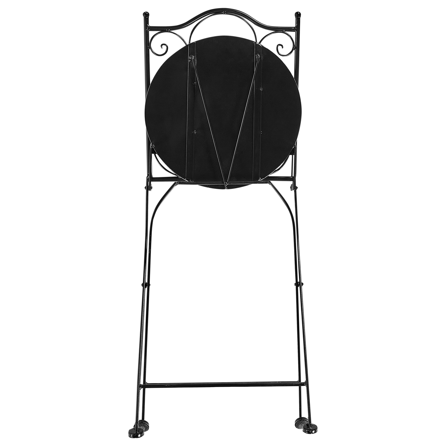 Vintage Green Mosaic Bistro Set In Black Iron Frame