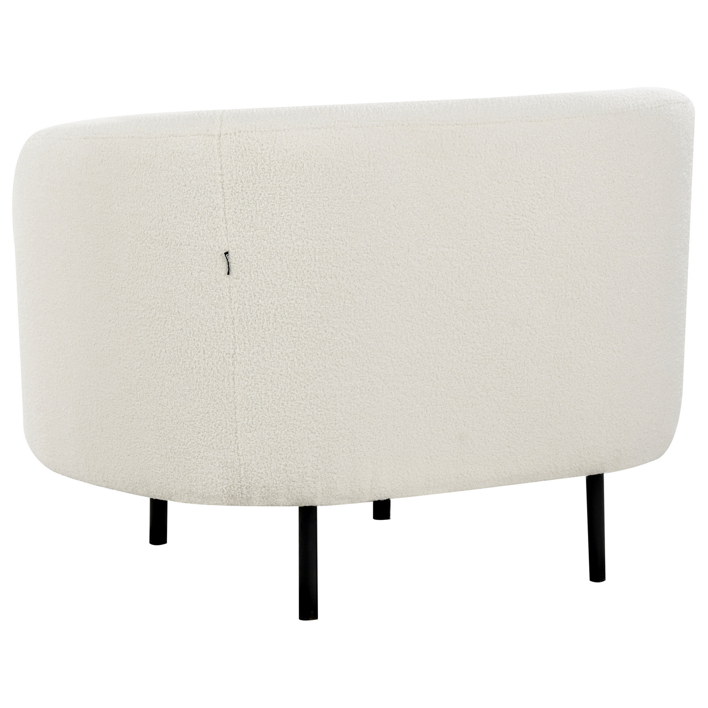 White Boucle 3 Seater Sofa Set Black Legs