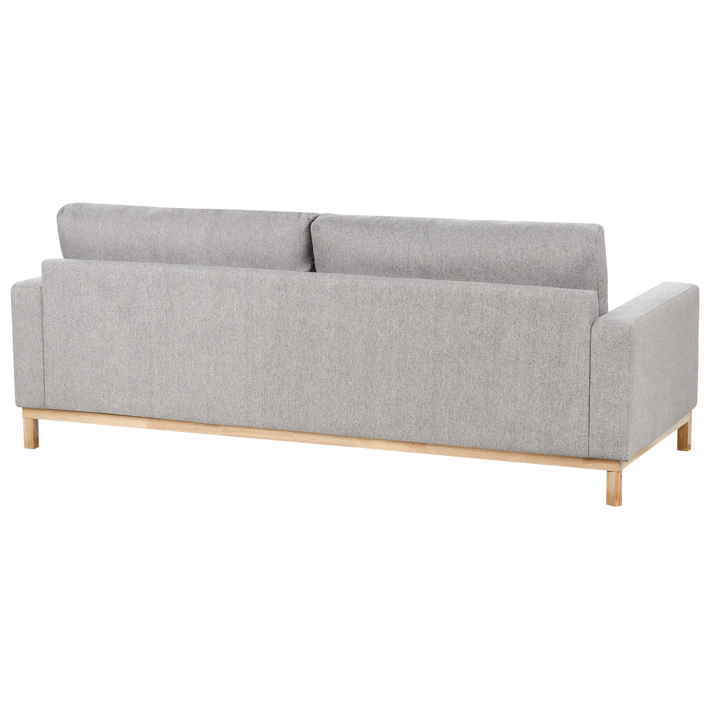 Grey Fabric 2 and 3 Seater Sofa Set with Light Wood Legs