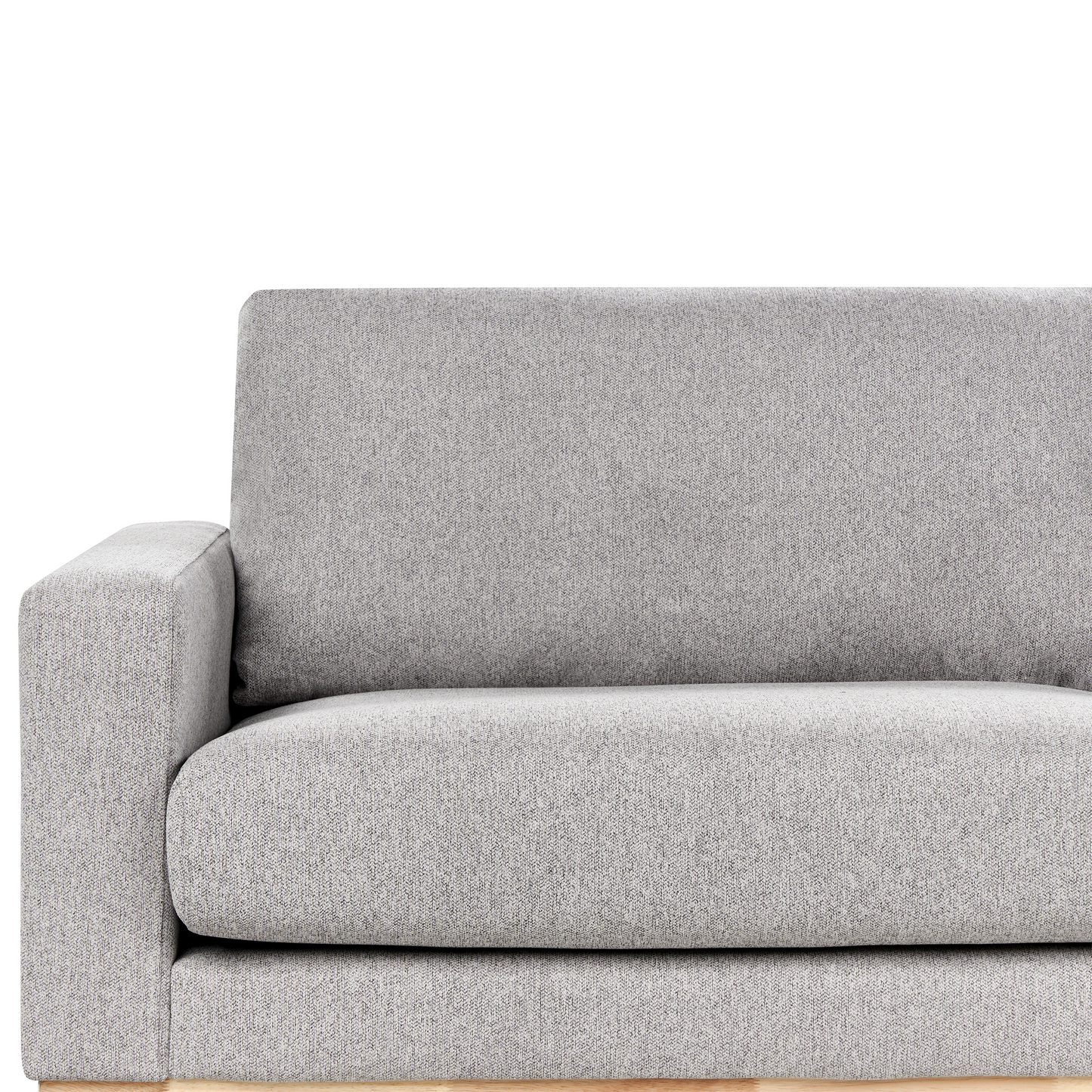 Grey Fabric 2 and 3 Seater Sofa Set with Light Wood Legs