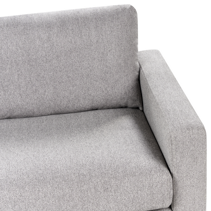 Grey Fabric 2 and 3 Seater Sofa Set with Light Wood Legs