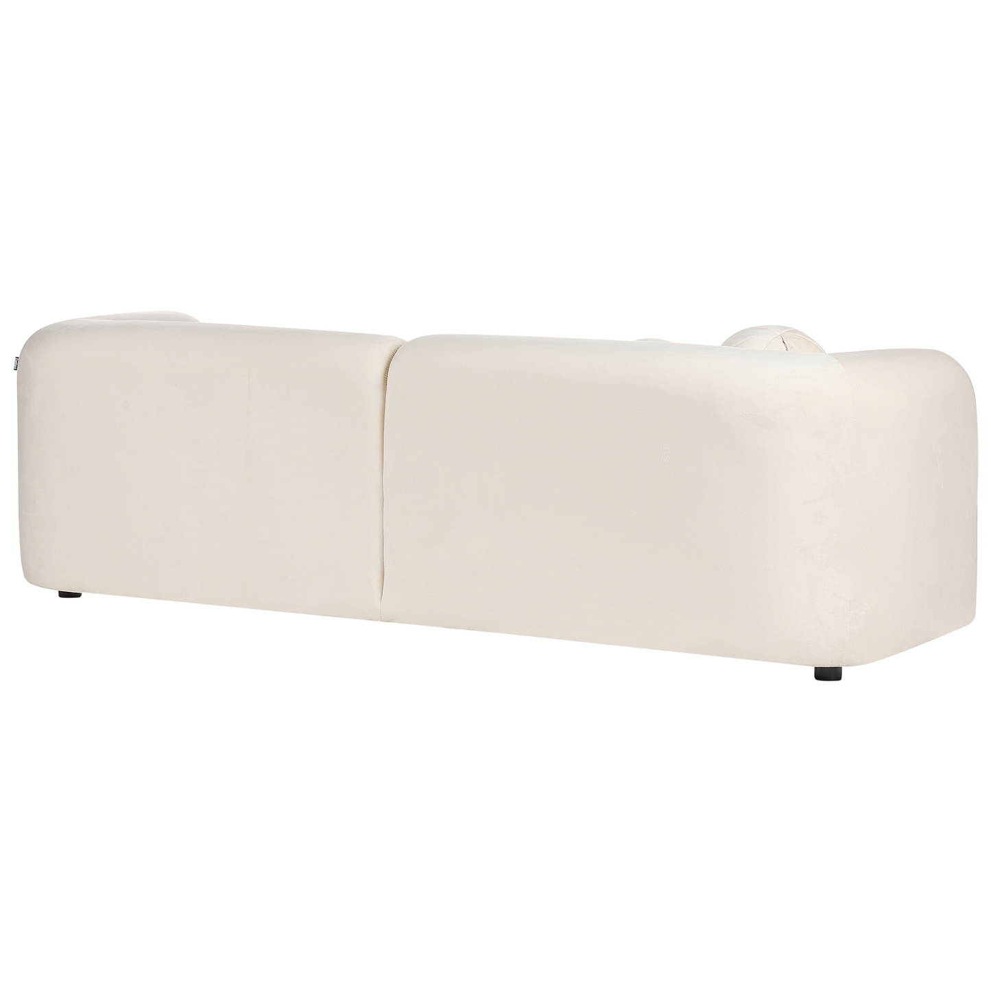 5 Seater Off White Velvet Sofa Set With Armchair Cushions