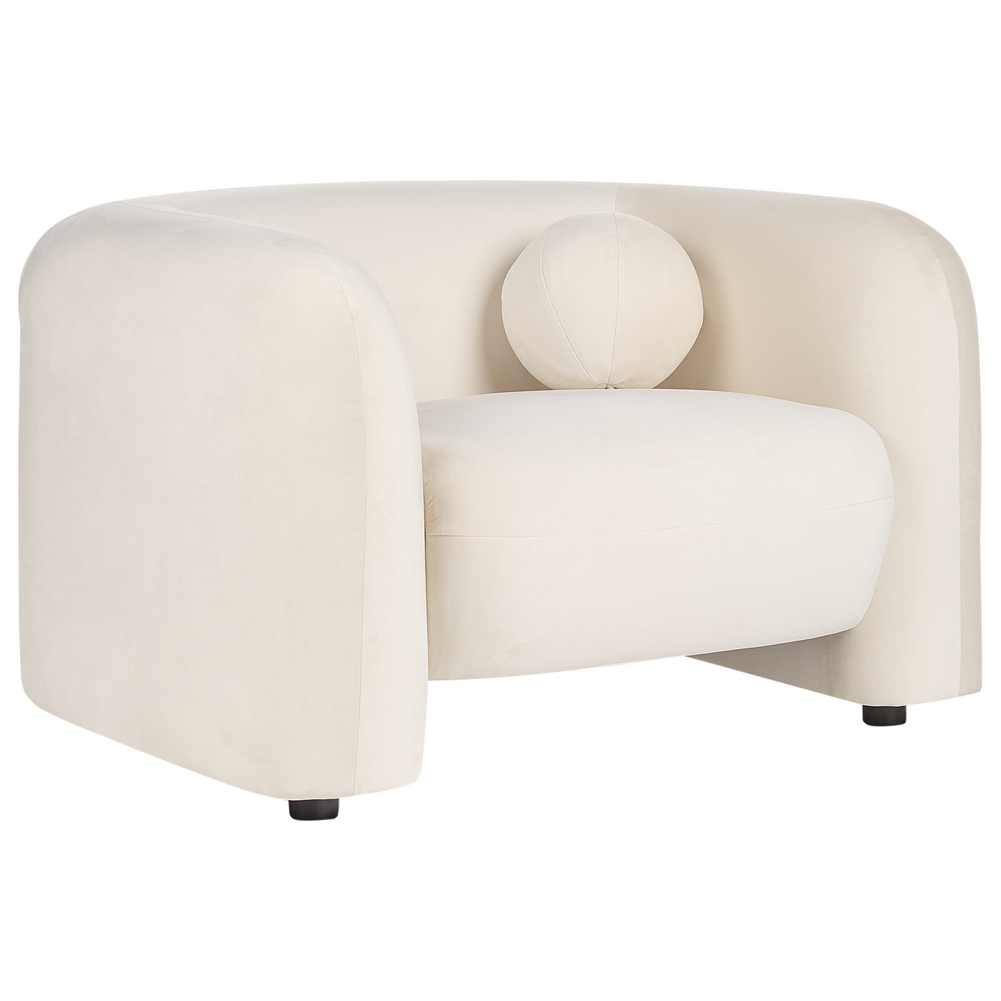 5 Seater Off White Velvet Sofa Set With Armchair Cushions