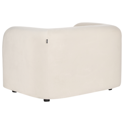 5 Seater Off White Velvet Sofa Set With Armchair Cushions