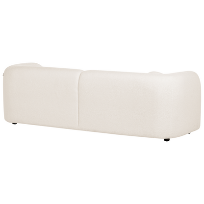 5 Seater White Boucle Sofa Armchair Set With Cushions