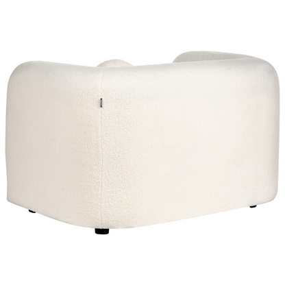 5 Seater White Boucle Sofa Armchair Set With Cushions