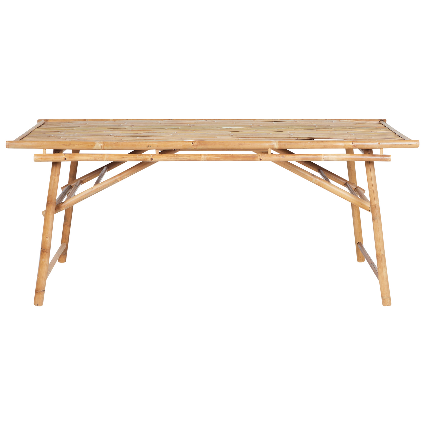 Bamboo Garden Table 180cm Light Brown Boho Style
