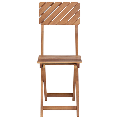 Eucalyptus 3 Piece Folding Bistro Set With Two Chairs
