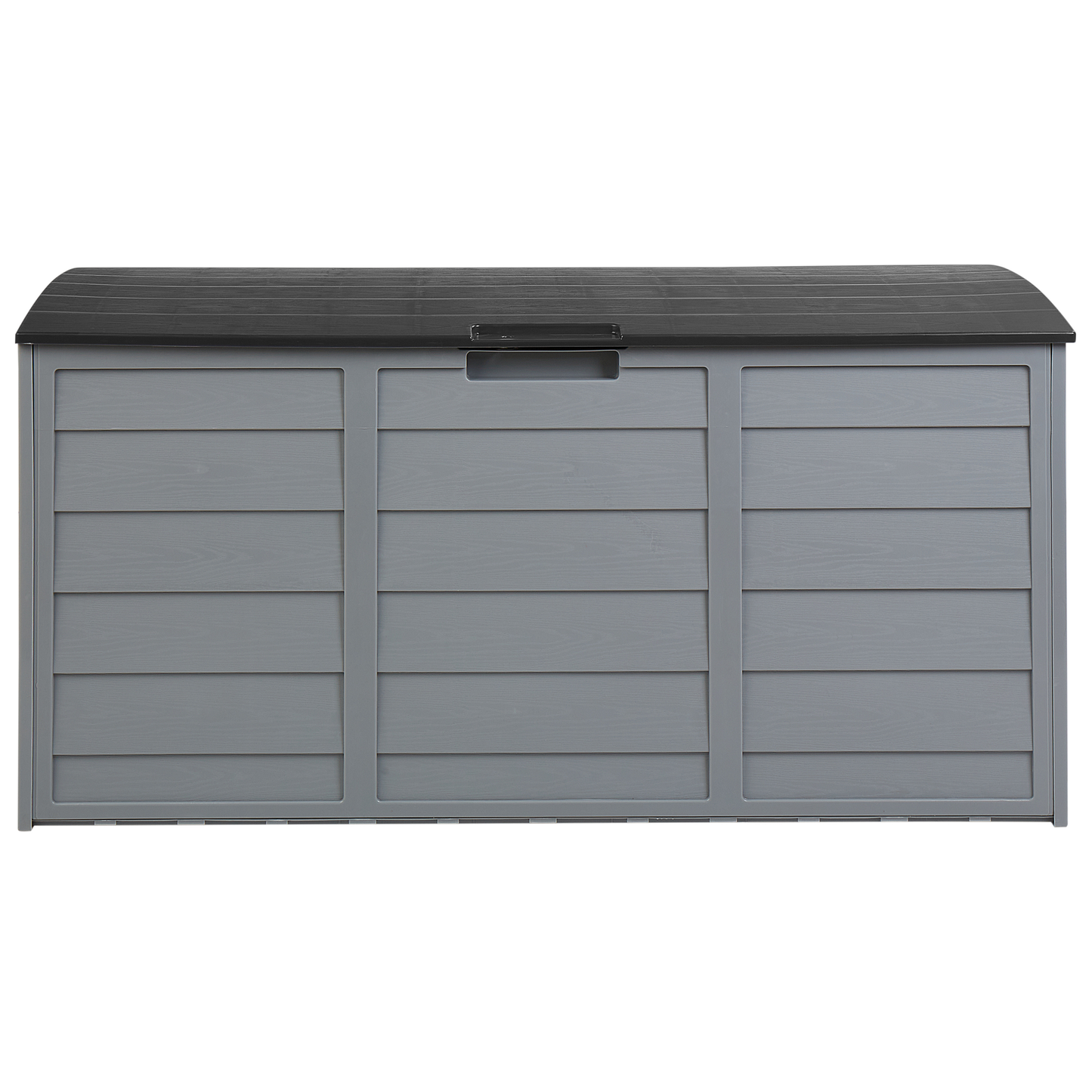 Outdoor Storage Box Grey Black Plastic 112 x 50cm Castors