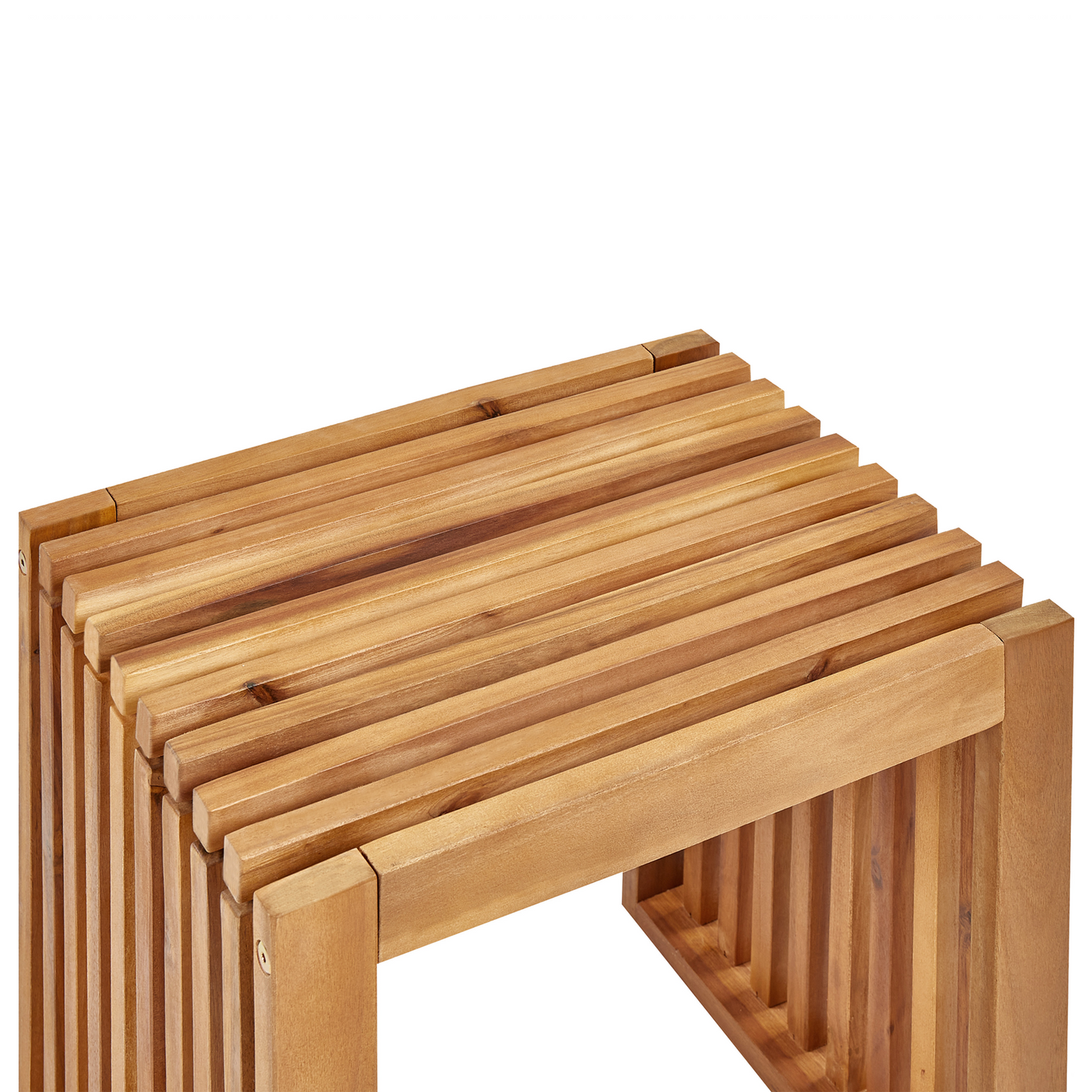 3-Piece Acacia Wood Garden Stools Modern Rustic Outdoor