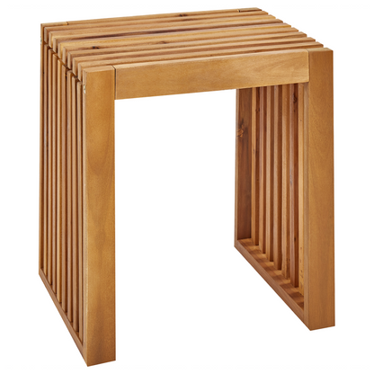 Acacia Living Garden Stools Set of 2 Light Wood Outdoor Modern Rustic
