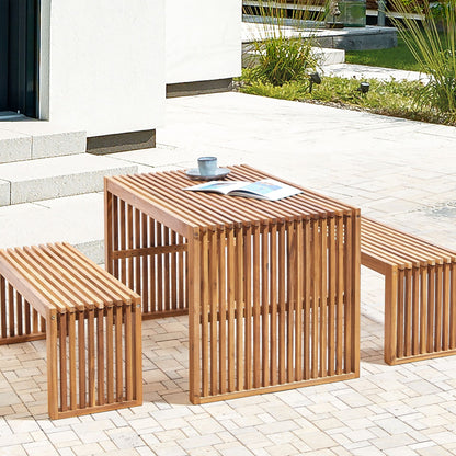 Acacia Living Garden Dining Bench 2 Seater Modern Rustic