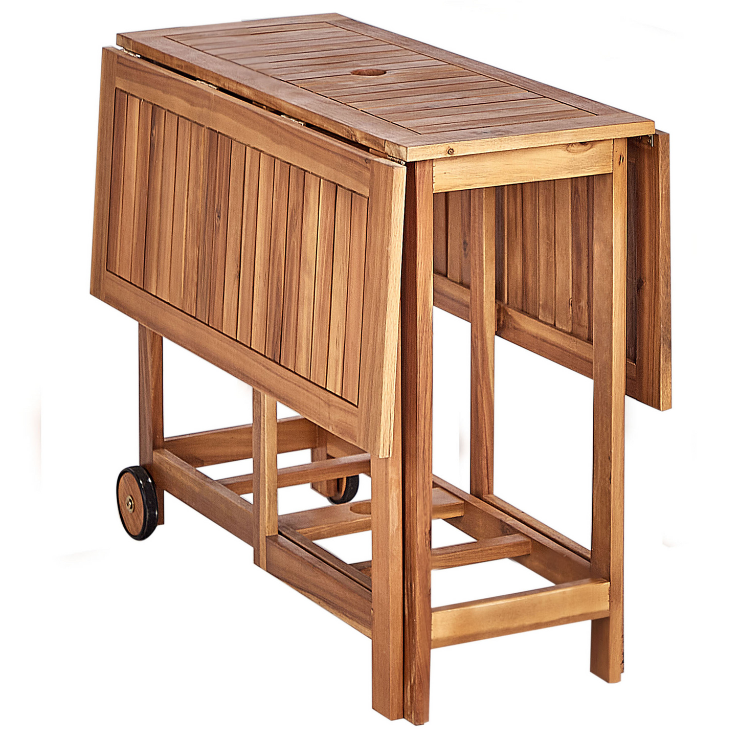 Garden Dining Set 5 Pieces Foldable Acacia Wood