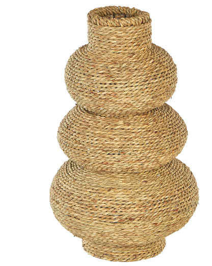 Seagrass Rope Vase Handmade Natural Style Dried Flowers