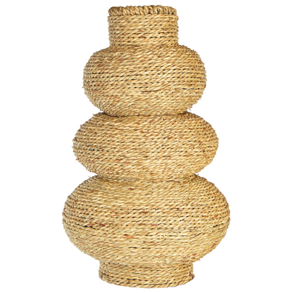Seagrass Rope Vase Handmade Natural Style Dried Flowers