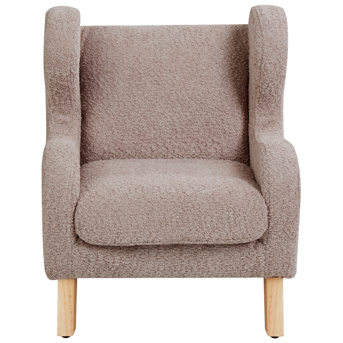 Boucle Taupe Armchair With Armrests Nursery Chair For Children Modern Design