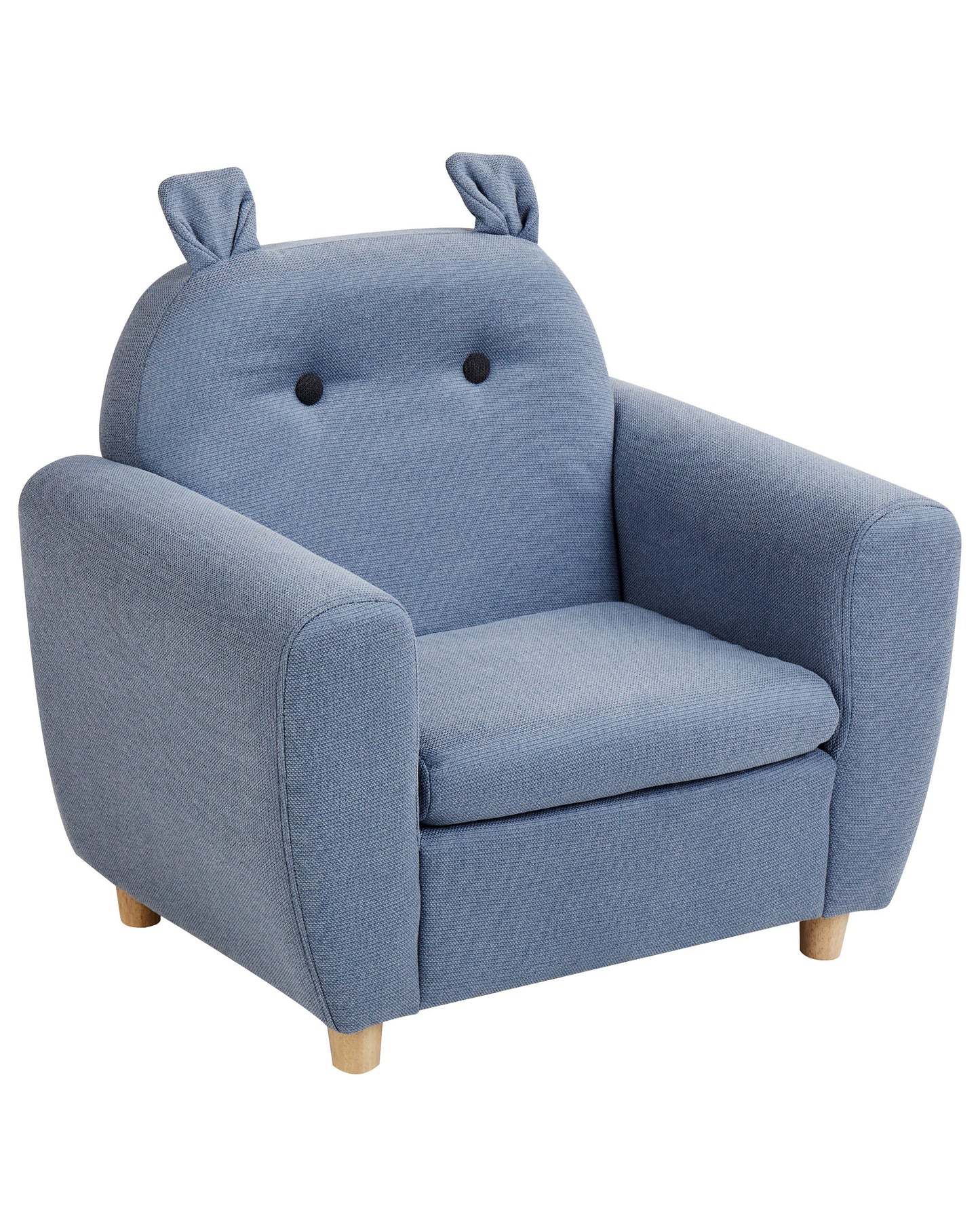 Blue Armchair For Children With Armrests Modern Design