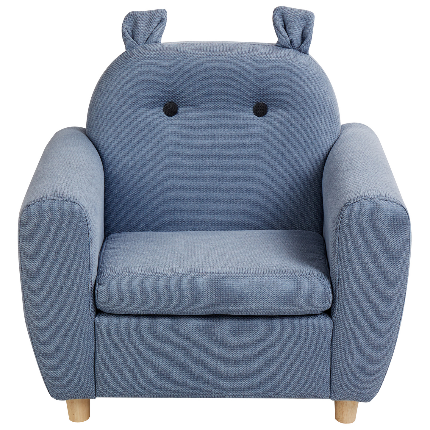 Blue Armchair For Children With Armrests Modern Design