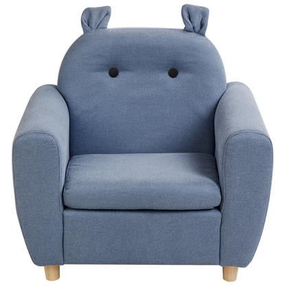 Blue Armchair For Children With Armrests Modern Design