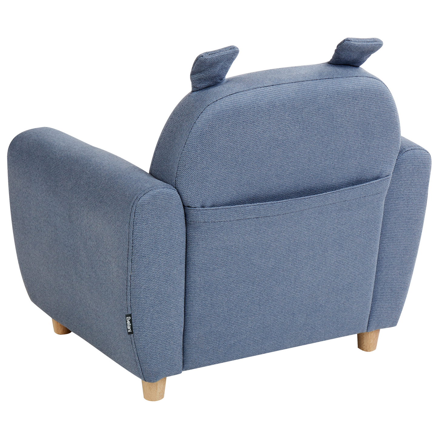 Blue Armchair For Children With Armrests Modern Design