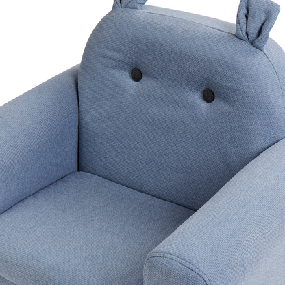 Blue Armchair For Children With Armrests Modern Design