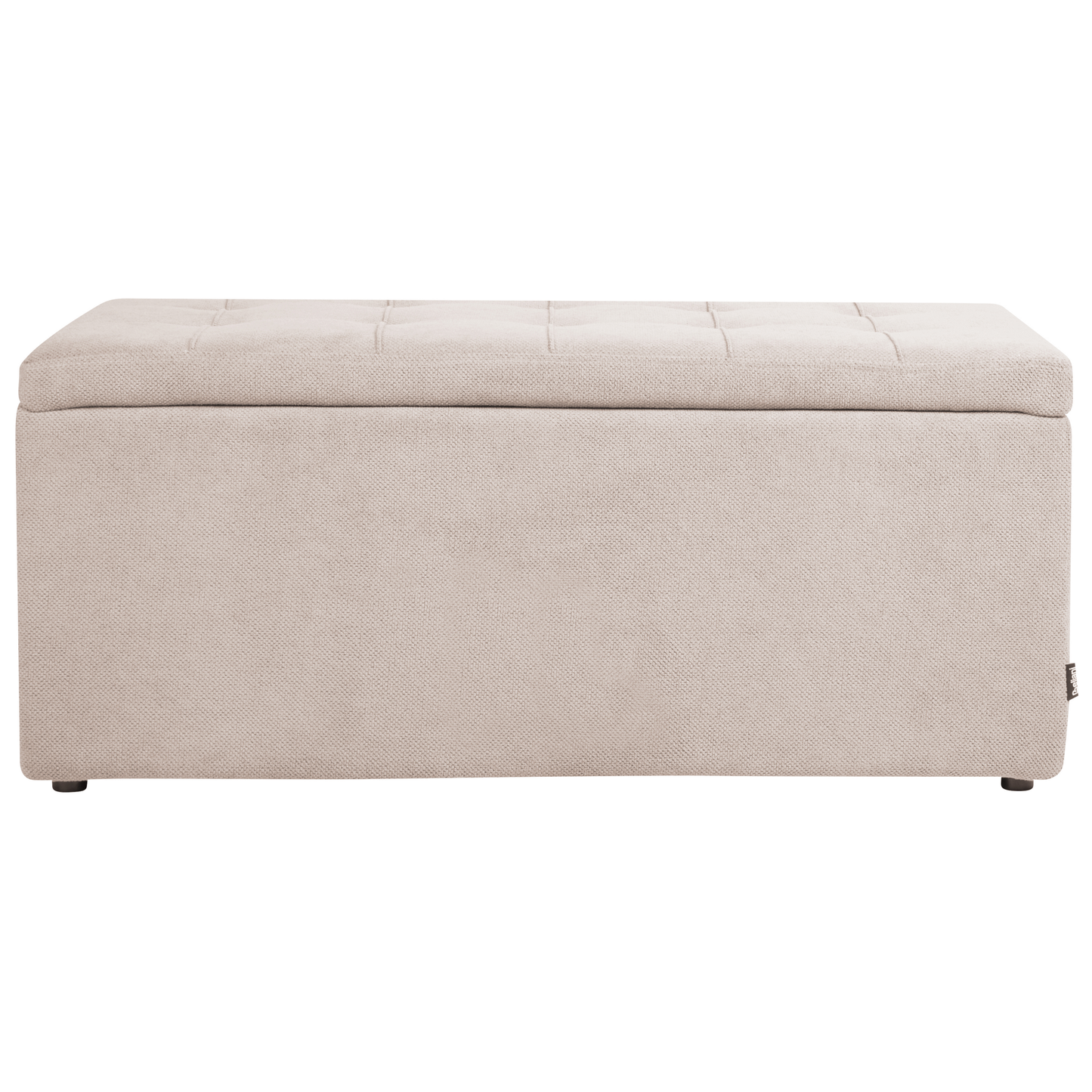 Beige Storage Ottoman 100 x 42 x 40cm