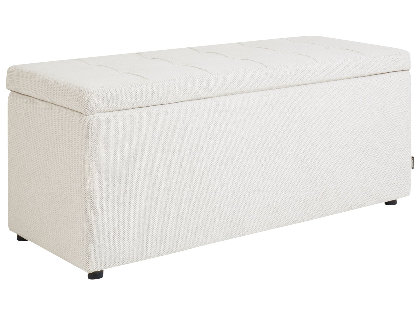 Noble Home Ottoman Off White Footstool With Storage
